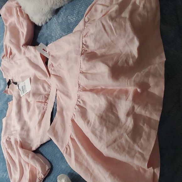 BARDOT LINEN SHORT MINI DRESS - Picture 4 of 5